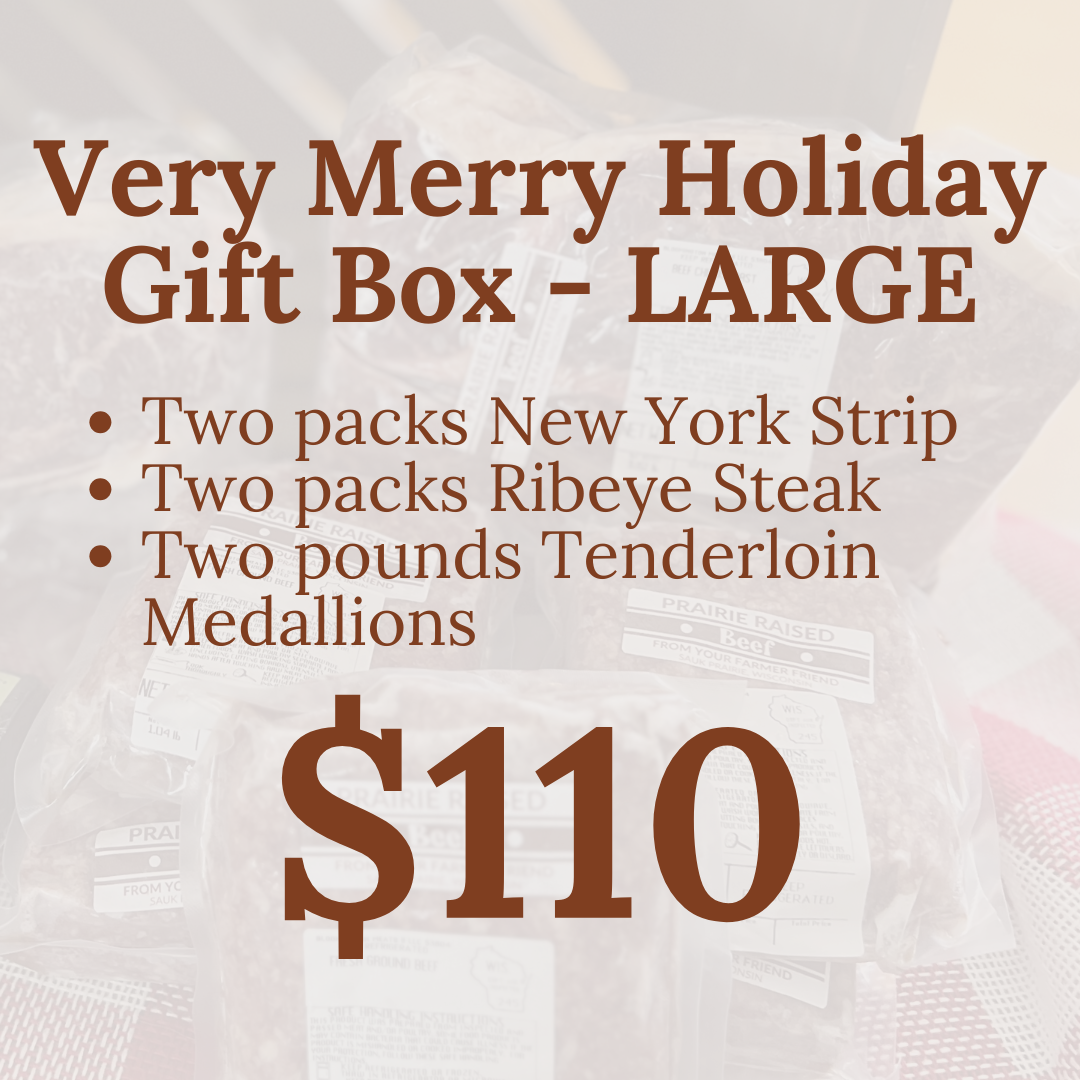 Large Very Merry Holiday Gift Bundle – Premium Wisconsin Beef Gift Box