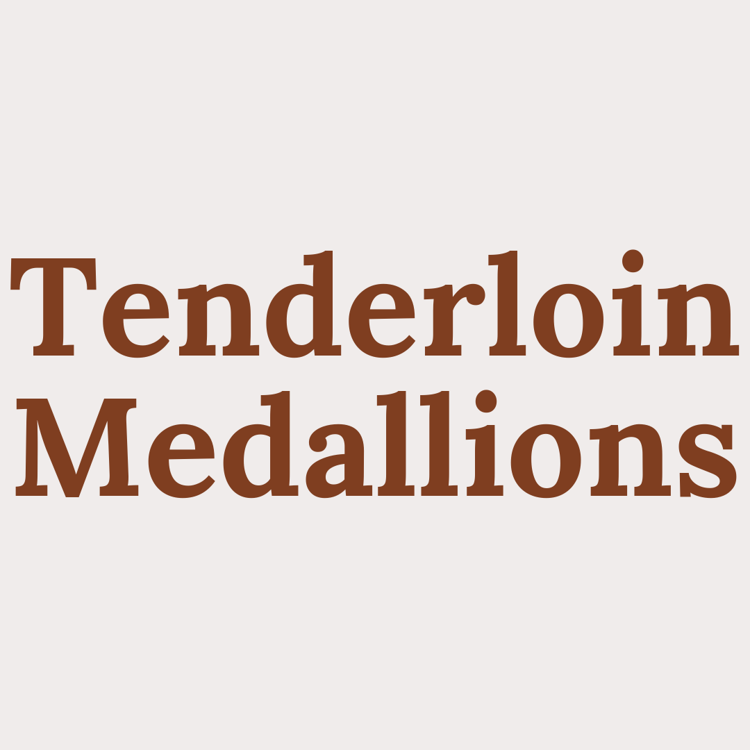 Locally raised Tenderloin Medallions from Prairie Raised Beef—hand-cut filet mignon steaks, vacuum-sealed and frozen for peak freshness.