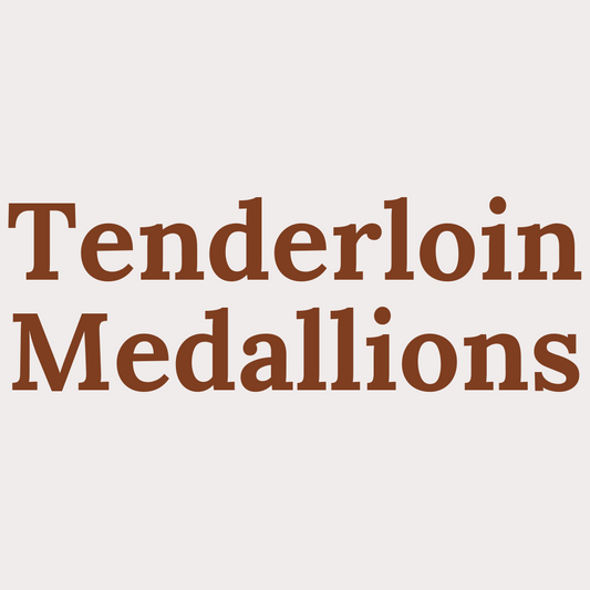 Locally raised Tenderloin Medallions from Prairie Raised Beef—hand-cut filet mignon steaks, vacuum-sealed and frozen for peak freshness.