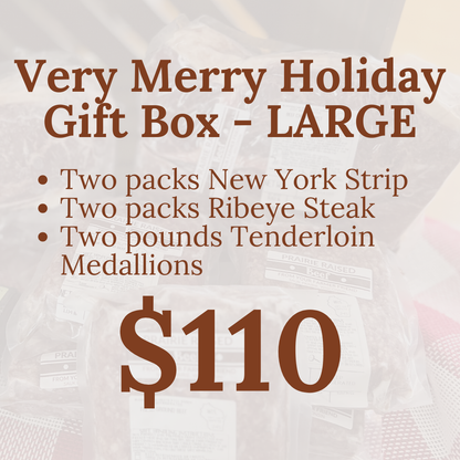Large Very Merry Holiday Gift Bundle – Premium Wisconsin Beef Gift Box